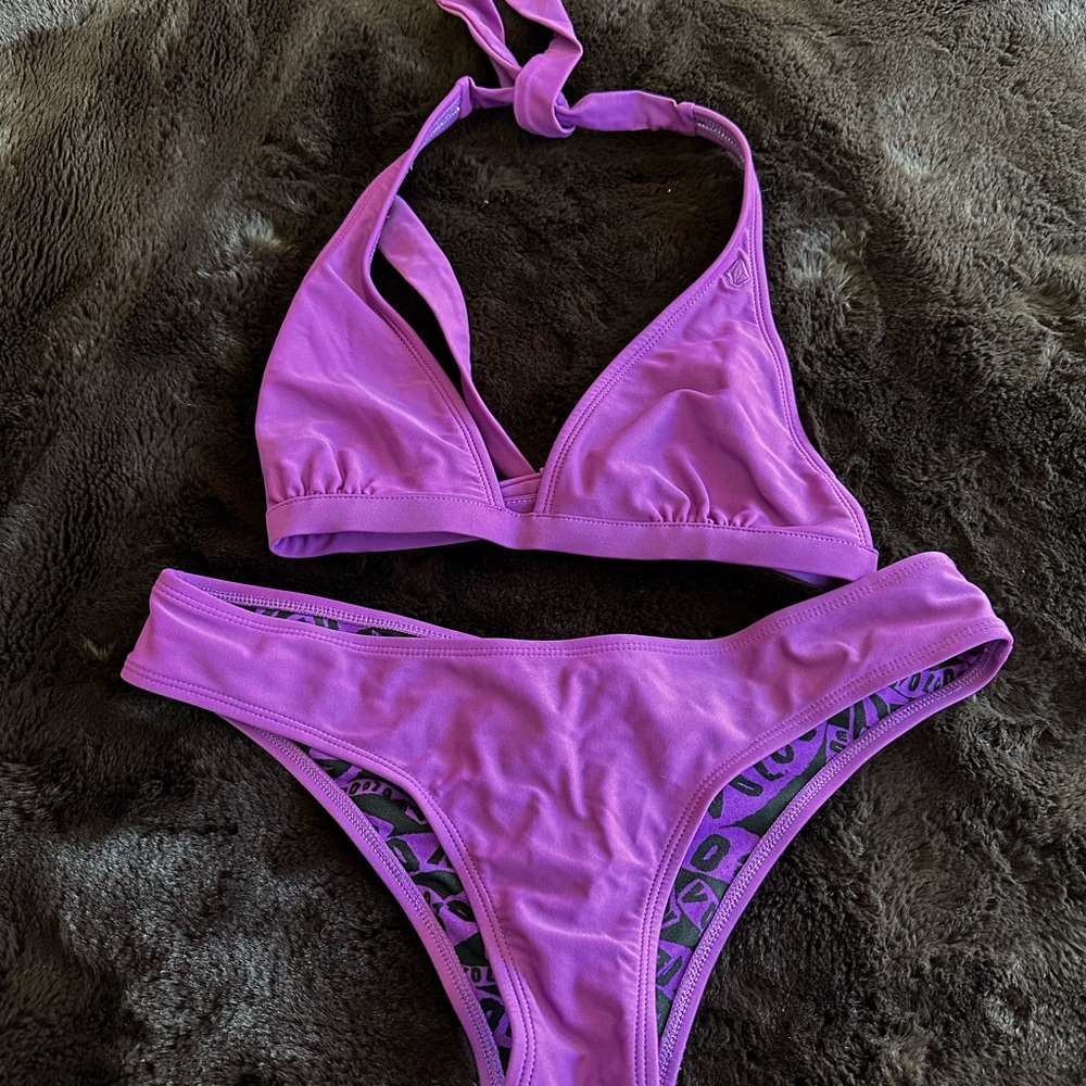 Vibrant Purple Triangle Bikini Set